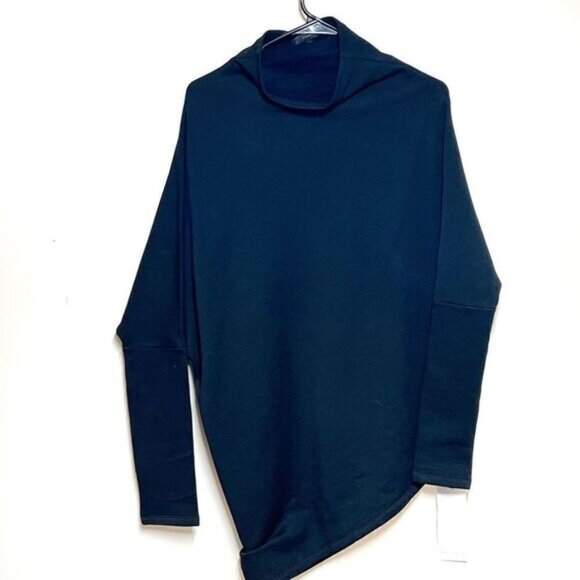 NWT Marcella Moda New York Asymmetrical Funnel Neck Sweatshirt Tunic Sz S - Picture 1 of 6